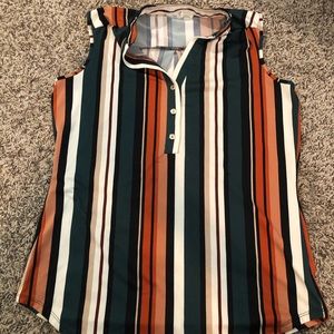 Professional striped tank-like blouse
